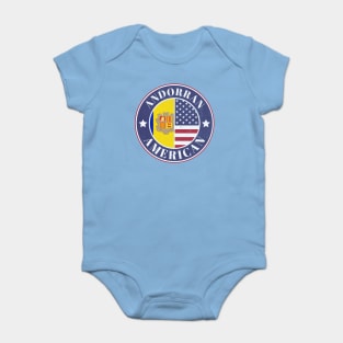 Proud Andorran-American Badge - Andorra Flag Baby Bodysuit